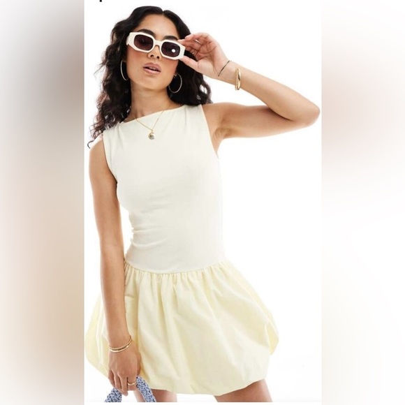 ASOS Dresses & Skirts - ASOS Bubble Hem Yellow Dress